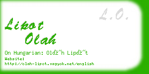 lipot olah business card